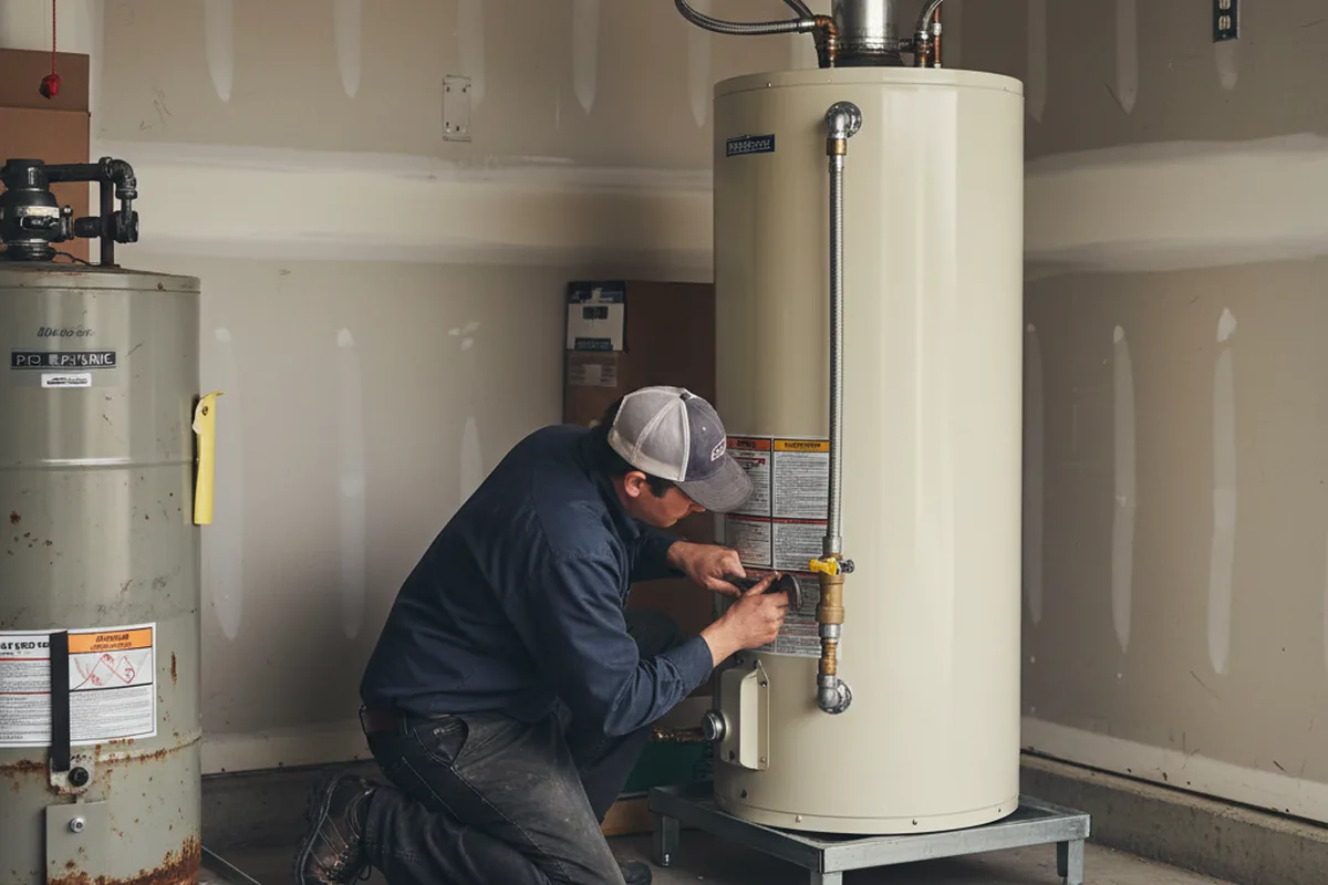 Water heater and shutoff valve replacement in Maxton